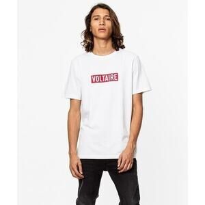 ZADIG & VOLTAIRE Men's Voltaire T-Shirt Size L In White